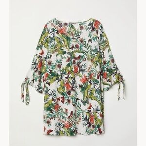 H&M Tropical Butterfly Print Shift Dress
